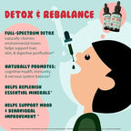 Zeolite Detox for Kids Liquid Drops, Gentle Full-Spectrum Cleanse & Immunity Support with Chlorella, Cilantro Leaf Extract, Milk Thistle, Zinc, Magnesium & Selenium, Mixed Berry Flavor, 60 Servings