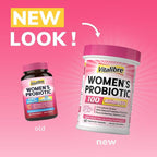 Probiotics for Women 100 Billion CFU 15 Strains, DailyProbiotic & Prebiotic Supplement with Organic Cranberry to SupportVaginal, Digestive, Immune Health, Shelf Stable, 60 Vegan Capsules