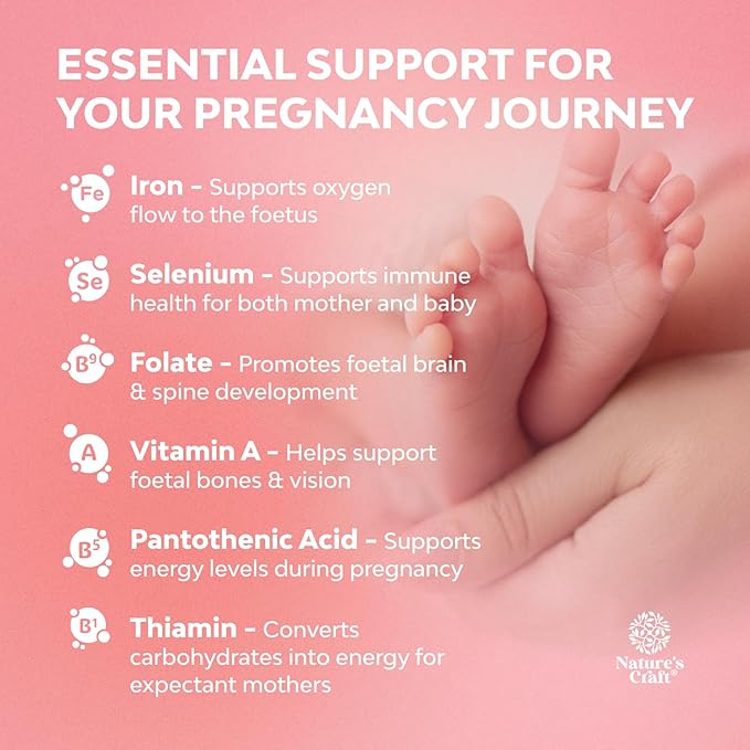Natures Craft Vegan Prenatal Gummies for Women - Gummy Prenatal Vitamins for Women with Iron Folic Acid and Superfruit Blend - Chewable Vitamins Gummy Formula (Pineapple Mango) - 120 Count