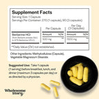 Berberine Supplement 1500mg | Berberine 500mg Per Capsule | 97% Standardized Purity | Supports Metabolic Profiles & Hormonal Balance | 270 Berberine HCL Capsules | Berberine Supplements 90-Day Supply