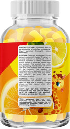 Kids Omega and DHA Gummies - Fatty Acids Omega 3 6 9 with Vitamin C for Vision - Nutritional DHA for Kids for Healthy Nervous System & Focus Support - Fish Free - 60 Count