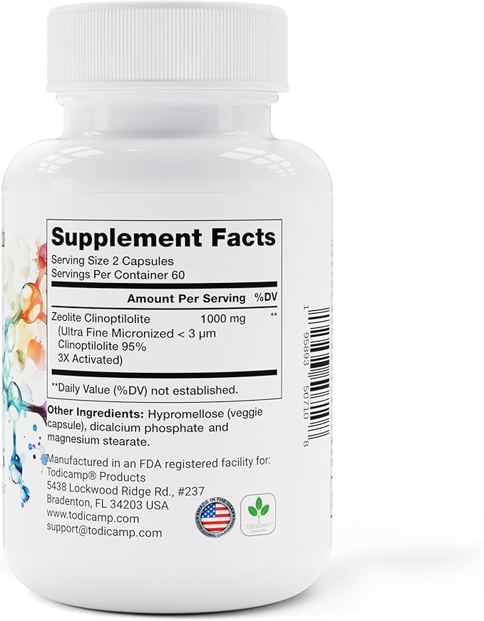 Zeolite Detox for Adults Sorbolit - Zeolite Capsules Binder Detox Cleanse - Zeolite Clinoptilolite for Deep Full Body Detox, Gut Cleanse, Cellular and Liver Detox