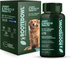 Rooted Owl Joint and Muscle Support for Large Dogs (Over 30 Lbs) - Supplement with UC-II Type II Collagen and L-Carnitine - 30 Count