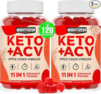Apple Cider Vinegar Gummies, Max Strength Keto Acv Gummies with Green Tea, Probiotics, B12, B6, Keto Support, Apple Cider Vinegar with Mother for Detox & Cleanse, Digestion & Gut, Vegan, 120 Counts