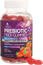 Fiber Gummies For Adults - Daily 3X Strength Soulable Fiber 4g Per Serving Gummy Supplement, Prebiotic Gummy Digestive Health Support - Plant Based Fiber Regularity & Digestion Support - 120 Gummies