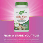 Nature's Way Wild Yam Root Capsules, Women's Traditional Health Support*, 700 mg per 2-Capsule Serving, Non-GMO Project Verified, 100 Vegan Capsules (Packaging May Vary)
