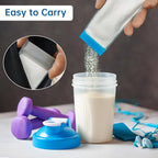 14PCS Protein Powder Travel Container Set, Reusable Powder Supplement Container To Go Reusable Protein Powder Bags and 2pc Large Standable Zip Bags for Workout, Fitness, Travel