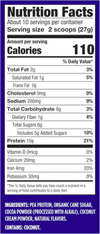 Vega Protein Made Simple - 15g Plant-Based Pea Protein, Chocolate, 10 Servings, Stevia Free, No Artificial Sweeteners or Gums, Non-GMO, Gluten Free, Dairy Free, 9.6oz (Packaging May Vary)