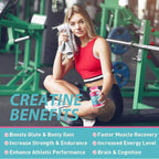 Creatine for Women, 120 Counts Creatine Monohydrate Gummies - No Bloating - Creatine Pre and Post Workout Chewables Supplement with Taurine & B6 - for Recovery, Strength, Energy & Booty, Performance
