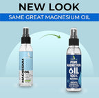 Pure Magnesium Oil Spray 4oz - Topical Magnesium Spray for Sleep & Feet - Extra Strength - USP Grade - 100% Natural and Organic Oil for Muscle Pain & Cramps - Less Sting - Less Itch - Made in USA