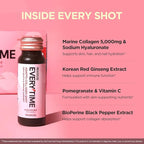 JUNG KWAN JANG Everytime Adapto Collagen Shot - Skin and Sleep Support - Liquid Adaptogen Drink with Marine Collagen, Passion Fruit, Chamomile NAD L-Theanine - Gluten Free (10 Bottles, 2.03 fl oz)
