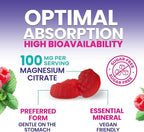 Magnesium Citrate Gummies - Sugar Free - High Absorption & Bioavailability Magnesium Gummy Supplement - Improved Vegan Formula - Supports Bones, Muscles, Calm, & Relaxation - Mag Citrate - 60 Gummies