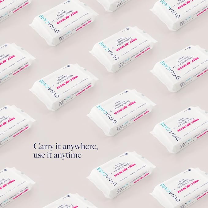 Dynarex HerCare Feminine Hygiene Wipes- 1 Pack of 40 Wipes - 5.5" x 8" pH-Balanced, Alcohol-Free, Hypoallergenic, Reseable Packs, Travel Essentials for Women