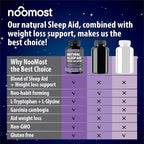 NooMost Natural Sleep Aid Supplements with Magnesium,L theanine & Garcinia | Sleep Pills for deep & Restful Sleep for Adults | Non-Habit-Forming | Helps Fall Asleep Fast Stay Asleep Longer | 60 Tabs