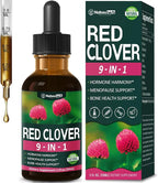 Red Clover Extract Menopause Support Drops for Women Health Balance, Dong Quai & Black Cohosh Supplement Tincture for Hot Flashes Relief, Bone Health Support w/Wild Yam. 2oz