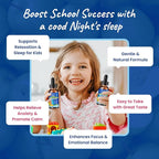 Magnesium Liquid for Kids - with L-Theanine Omega-3, Vitamin B6, D3, Zinc - Kids Magnesium Glycinate Drops for Sleep, Relaxation, Calm & Focus - 2 Fl Oz, Green Apple Flavor