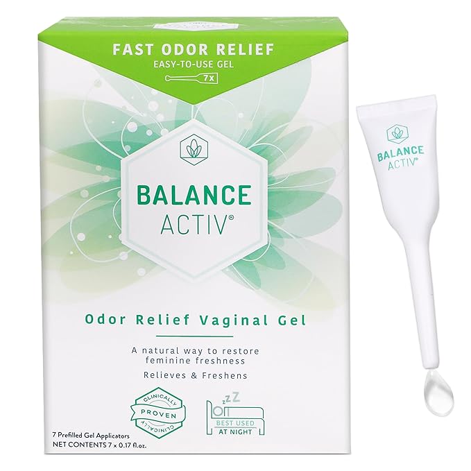 Balance Activ Odor Relief pH Balanced Vaginal Gel for Women, Works Naturally to Rapidly Relieve Unpleasant Odor & Restore Feminine Freshness