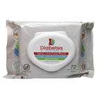 Diabetes Support Wipes® - All-Natural pH-Specific Foot & Body Wipes for Diabetics, Soothes Dry, Itchy & Irritated Skin, Relieves Neuropathy Pain, Supports Healing, Helps Prevent Complications - 72ct