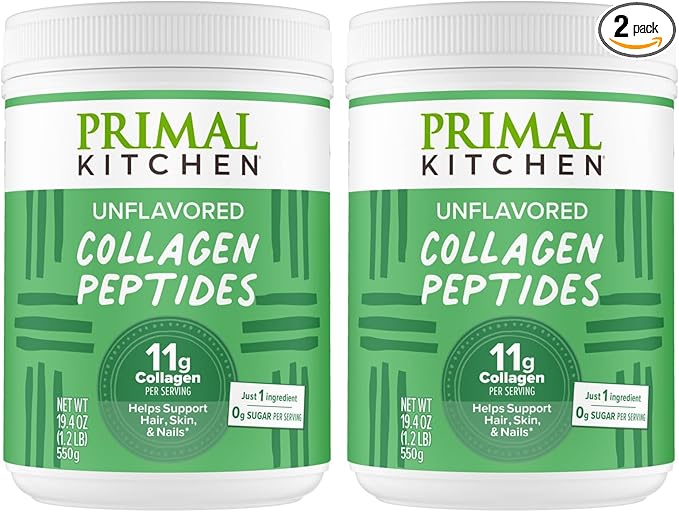 Primal Kitchen Collagen Peptides,Unflavored Collagen Powder,1.2 Pounds,(Pack of 2)