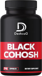 DEDICAD 1000mg Black Cohosh for Menopause Hot Flashes - 240 Capsules for 4-Month Supply - Support for Body Management, Women's Health & Immune System