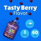 Feel Great Kids Melatonin Gummy | Strawberry Flavored Melatonin Gummies Kids | 1 MG of Melatonin Sleep Aid for Kids | Vegan Gummies | 60 Day Supply