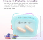 Small Pill Boxes – 3 Pack Mini Pill Case Set, Reusable Silicone Pill Bags for Travel, Portable Vitamin Case & Medicine Travel Organizer – Pill Box for Purse (Pink, Purple, Blue)