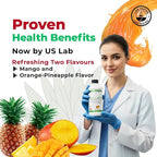 Best liquid collagen (mango flavor) US made & Lab tested sugar free premium peptides for women & men. powerful 10000 mcg Biotin+ 8000 mg hydrolyzed for anti aging glowing skin hair, nail+ joint-16floz