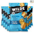 Sea Salt and Vinegar Protein Chips by Wilde Chips, Thin and Crispy, High Protein, Keto Friendly, Made with Real Ingredients, 2.25oz Bag (8 Pack)…