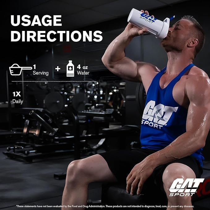GAT SPORT Creatine Monohydrate 500 Gram Powder, Strength, Brain Health, Anti-oxidant, Endurance, for Men & Women, Unflavored, 100 Servings