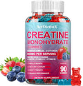 Creatine Monohydrate 8000mg Gummies with BCAA, L-Carnitine, Taurine & Vitamin B12 - Pre Workout Supplement for Muscle Growth, Strength & Energy, Multi-Flavor Chewable Gummies, 90 Count for Men & Women