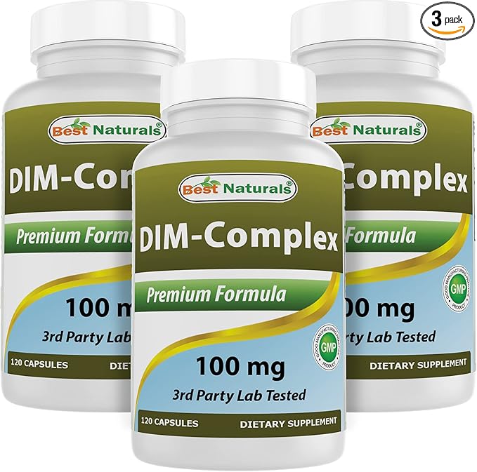 Best Naturals DIM Complex 100 mg 120 Capsules (120 Count (Pack of 3))