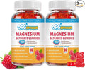 Magnesium Glycinate Gummies 500mg with L-Threonate, Vitamin D, B6, Potassium & CoQ10 | Sugar-Free Complex Formula for Enhanced Sleep Quality | Raspberry Flavor | 120 Count
