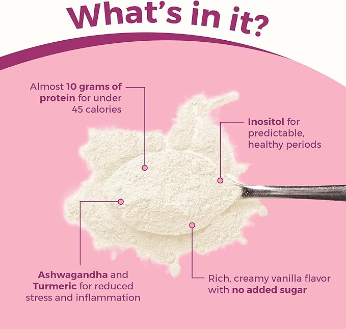 Collagen Peptides Protein Powder for Women – PCOS Supplement Formulated with Inositol, Ashwagandha & Turmeric, Supports Thicker Healthy Hair, Skin, Nail, Muscle & Weight Goals, Vanilla by VITA-PCOS