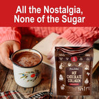 Mama Natural Hot Chocolate Multi Collagen Protein Powder, Made with Organic Cacao, Types 1, 2, 3, 4, 5, 10 Collagen Peptides Powder - Grass Fed Beef, Wild Fish Marine & USA Eggshell - 16 Servings