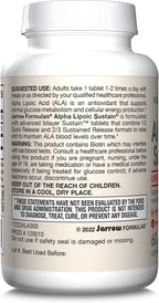 Jarrow Formulas Alpha Lipoic Sustain with Biotin, 300 mg Alpha Lipoic Acid, Universal Antioxidant, Dietary Supplement, 60 Vegan Tablets, Up to a 60 Day Supply