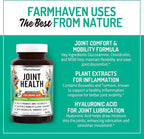 FarmHaven Glucosamine Chondroitin MSM with Boswellia, Turmeric| Added Hyaluronic Acid & Vitamin D3 | Promotes Joint & Muscle Health & Inflammation Response | Non-GMO & Gluten Free | 90 Capsules