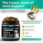 Advanced Dog Joint Supplement – 15-in-1 Glucosamine for Dogs with Chondroitin, MSM & Green Lipped Mussel – Hip & Joint Pain Relief Mobility Chews, Chicken Flavor, 90Ct Breeds