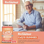 CoQ10 Gummies 200mg with Omega-3, EPA + DHA, & Magnesium - Coenzyme Q10 Supplements for Heart Health, Cellular Energy & Antioxidant, Vegan - 60 Gummies