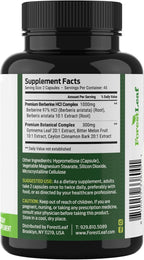 ForestLeaf Berberine Supplement - 1300mg per Serving - Ultra High Potency Berberine HCl with Ceylon Cinnamon, Bitter Melon & Gymnema - Weight Management Support - 90 Caps