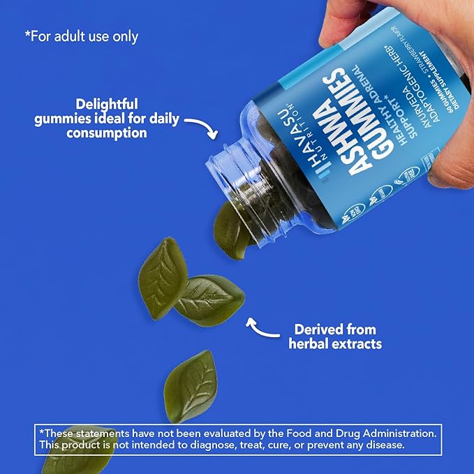 Ashwagandha Gummies for Stress & Mood Support - Vegan, Non-GMO Supplement for Calm & Relaxation - Withania Somnifera for Enhanced Sleep Quality & Emotional Balance - 1-Month Supply, Strawberry Flavor