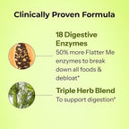 HUM Flatter Me Extra Strength Digestive Enzymes for Women, Men, Digestive Gut Bloating Supplement, Ginger, Peppermint Leaf, Fast Acting Anti Bloat Pills Multi Enzyme for Debloating, 60 Capsules