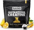Gains in Bulk Instantized Creatine Monohydrate for Men & Women, Soluble Pre Workout Powder, Supports Muscle Building, Strength and Performance, Bodybuilding Supplements, Sweet Lemonade, 30 Servings