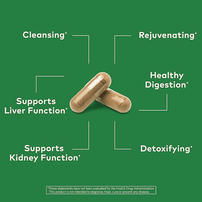 ORGANIC INDIA Liver Kidney Herbal Supplement - Detoxify & Rejuvenate, Supports Healthy Liver & Kidney Function, Vegan, Gluten-Free, Kosher, USDA Certified Organic, Non-GMO - 90 Capsules