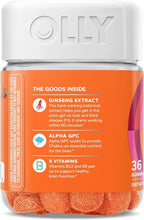 OLLY Laser Focus Gummy, Ginseng, Alpha GPC, B Vitamins, Berry Tangerine Flavor - 36 Count