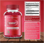 GeriCare Cranberry Gummies Compare to Azo, Naturally Sourced Cranberry Extract for UTI & Bladder Health, Antioxidant Support, Non-GMO | Gluten-Free | Vegan | Gelatin-Free | Naturally Sourced, 60 Count