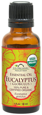 US Organic 100% Pure Eucalyptus Essential Oil (Globulus) - USDA Certified Organic, Steam Distilled - W/Euro droppers (More Size Variations Available) (30 ml / 1 fl oz)