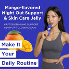 Natural Energy & Morning Vitality Jelly Stick - Daily Korean Skin Health Supplement & After Drinking Support with DHM & Glutathione - K-Beauty Inspired (Mango Flavor, 10 Sticks)