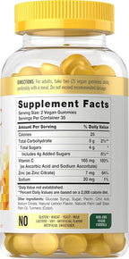 Carlyle Vitamin C and Zinc Gummies | 70 Count | Lemon Flavor | Vegan, Non-GMO, and Gluten Free Supplement
