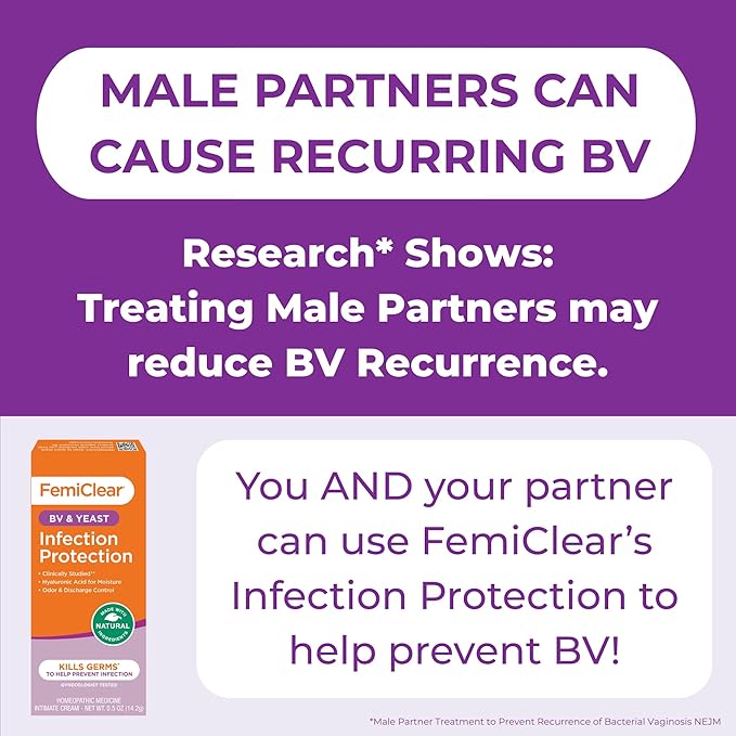 FemiClear for Bacterial Vaginosis Symtoms - Fast Relief for Discomfort, Itching & Discharge, pH Balance & Vaginal Health Support, Freshness & Odor Control, All-Natural Organic Ingredients, 2-Day Dose