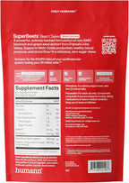 Humann SuperBeets Heart Chews Zero Sugar, Beet Root Supplement, Energy, Nitric Oxide and Blood Pressure Support, Grape Seed Extract & Non-GMO, Heart Health, Pomegranate Berry Flavor, 60 Count